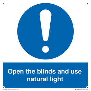 Open the blinds and use natural light